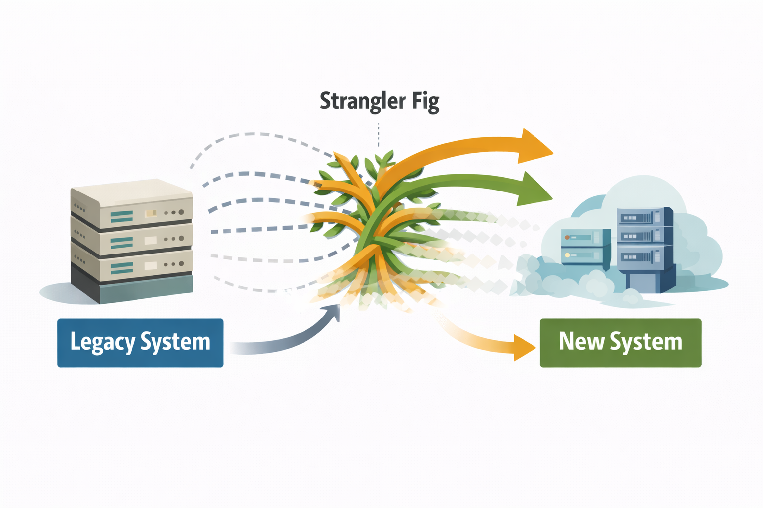The strangler fig pattern